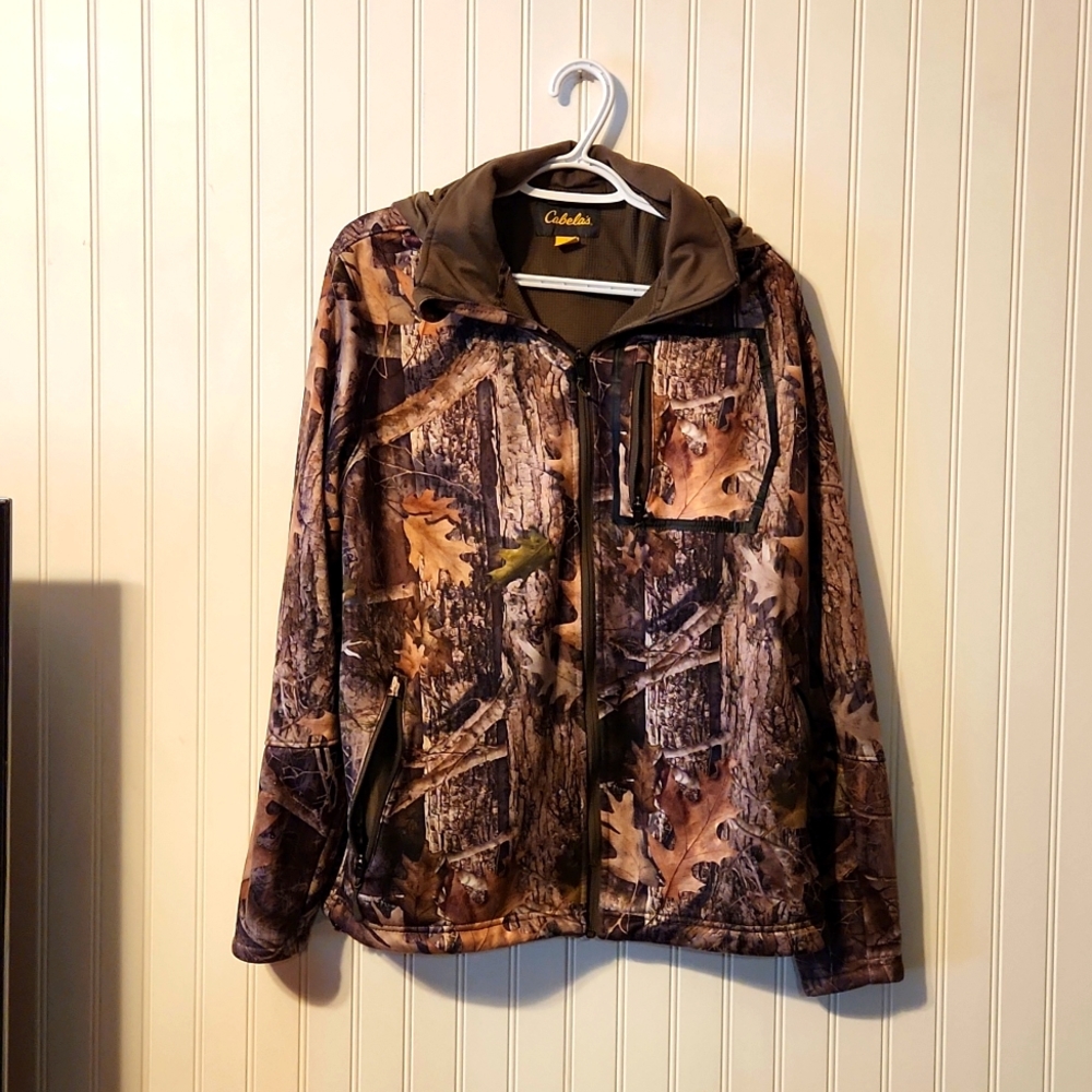 Cabela's Zip-Up Mossy Oak Light Weight Jacket Large
